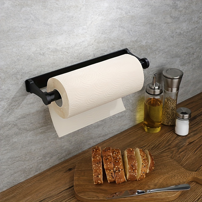 Aluminum Paper Towel Holder Wall Mount Under Cabinet Storage Rack