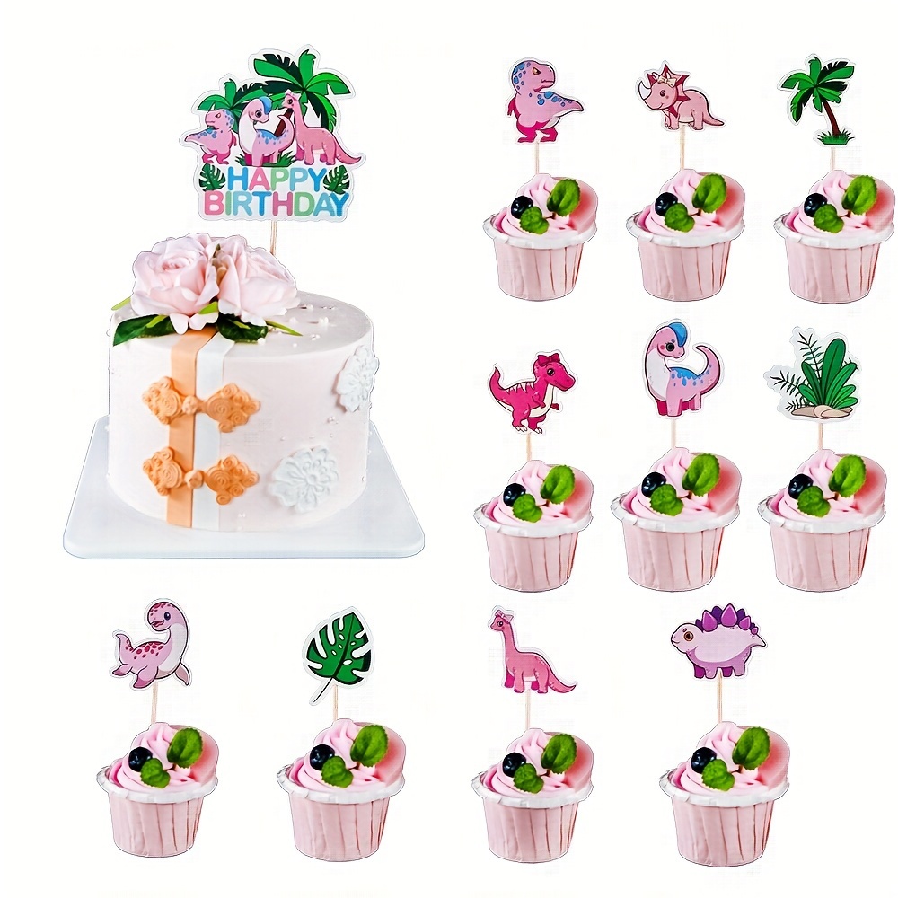 Topper para tarta de cumpleaños Mickey Mouse (11pcs), Cake topper y mini  topper de cup cakes