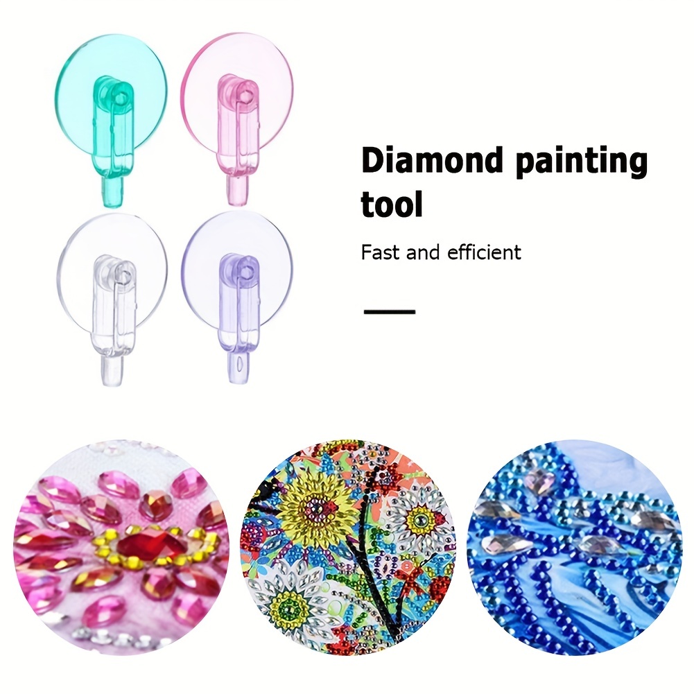 LINGJIONG 5pcs Gem Painting Roller Tool, Diamond Painting Pens Scroll  Wheel With Adhesive Tape Set, 360°Fast Point Drill Pen Head