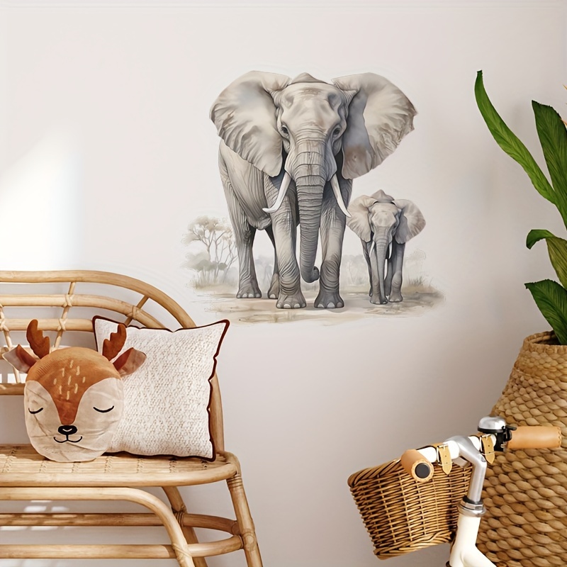 

2pcs Creative Wall Sticker, Animal Elephant Pattern Self-adhesive Wall Stickers, Bedroom Entryway Living Room Porch Home Decoration Wall Stickers, Wall Decor Decals