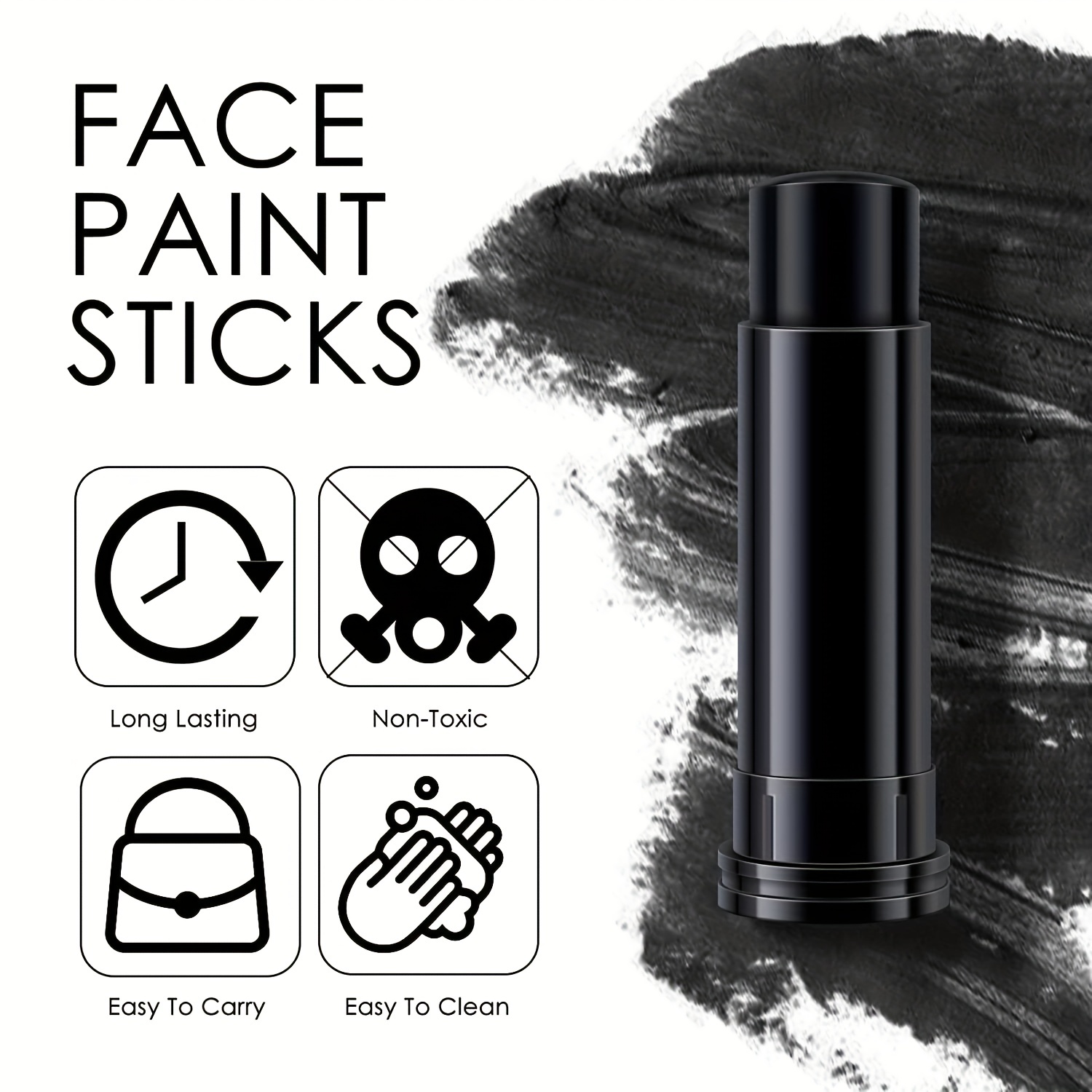Black Eye Face Paint Stick For Baseball Softball Football - Temu