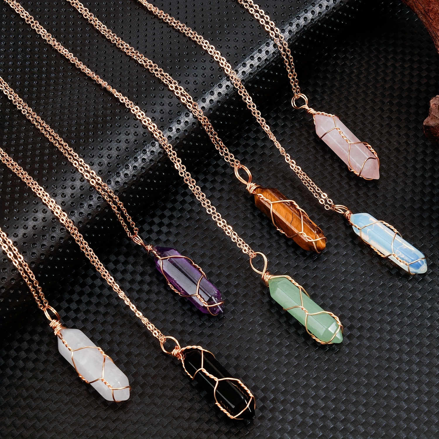 1pc Crystal Necklaces Spiritual Pendant Natural Gemstone Women