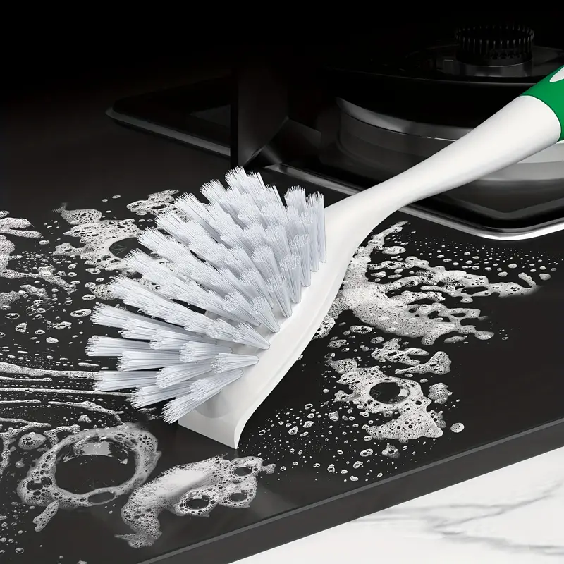 Dish Brush With Handle, Kitchen Scrub Brushes For Cleaning, Dish