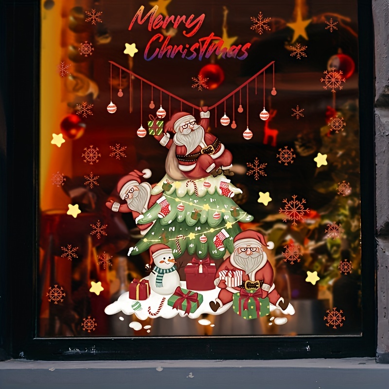 Christmas Window Stickers Exquisite Holiday Decals For - Temu