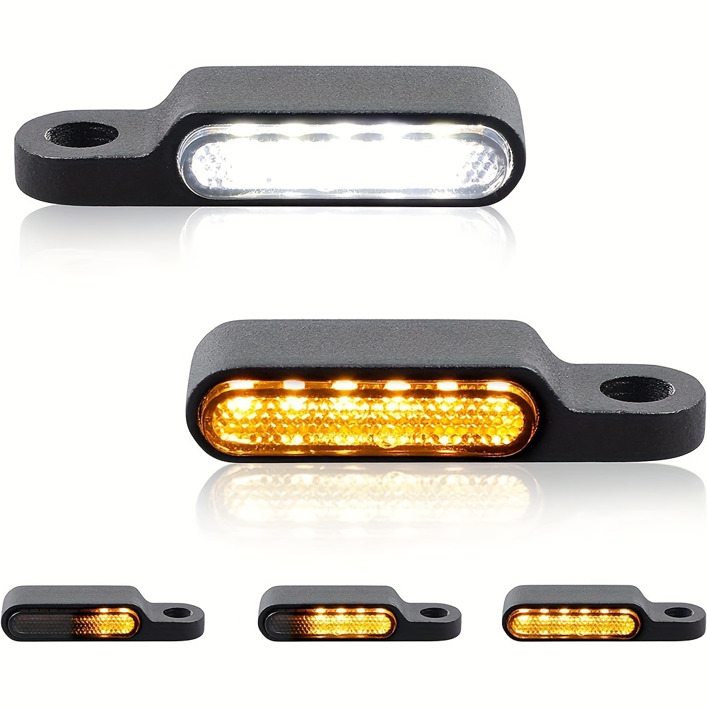 1 Set Front & Rear Motorcycle Turn Signals Blinker Lamp Amber