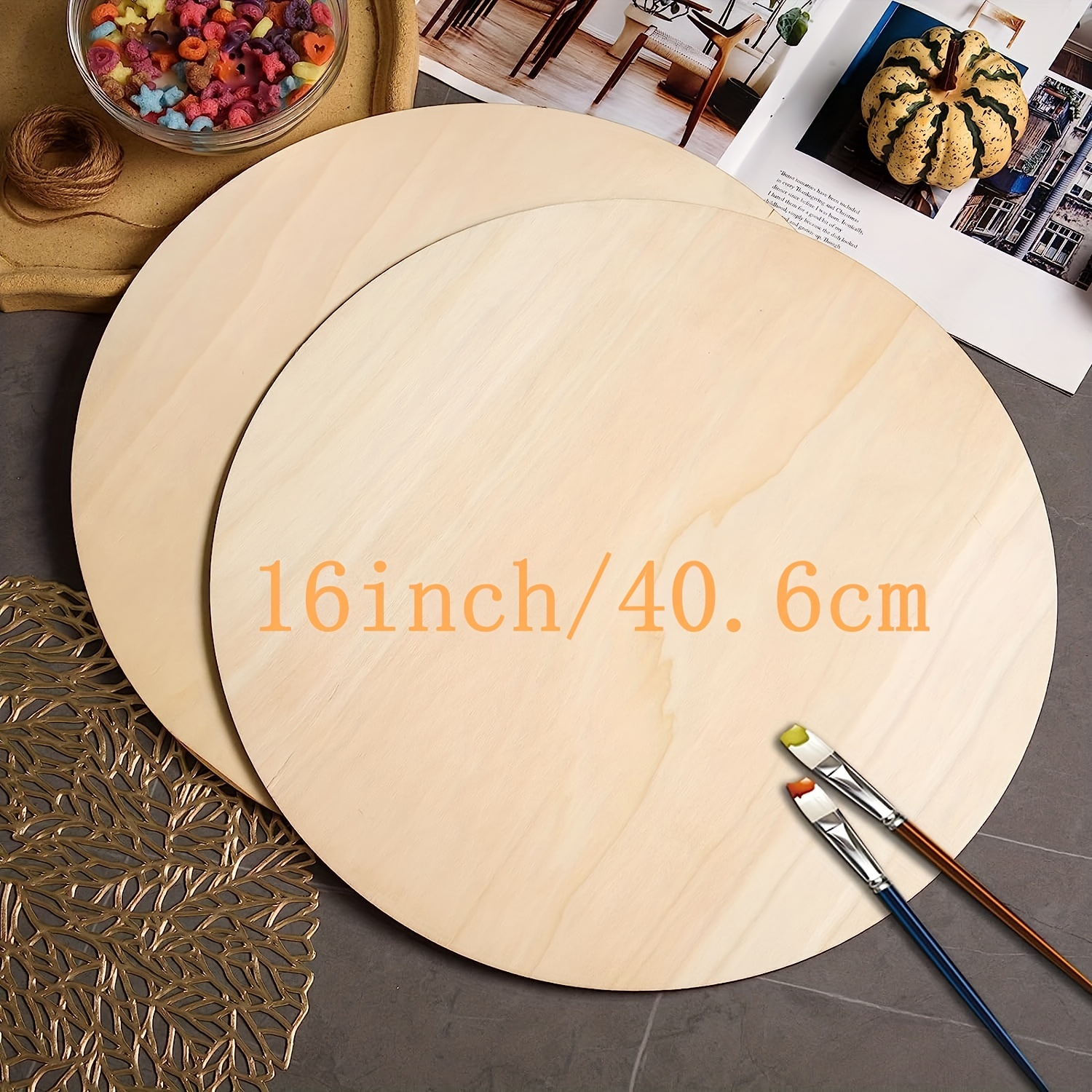 3 Pieces 12 Inch Wood Circles for Crafts - Unfinished Blank Wooden Circle,  Wood Slices for Pain - Cutting Boards, Facebook Marketplace