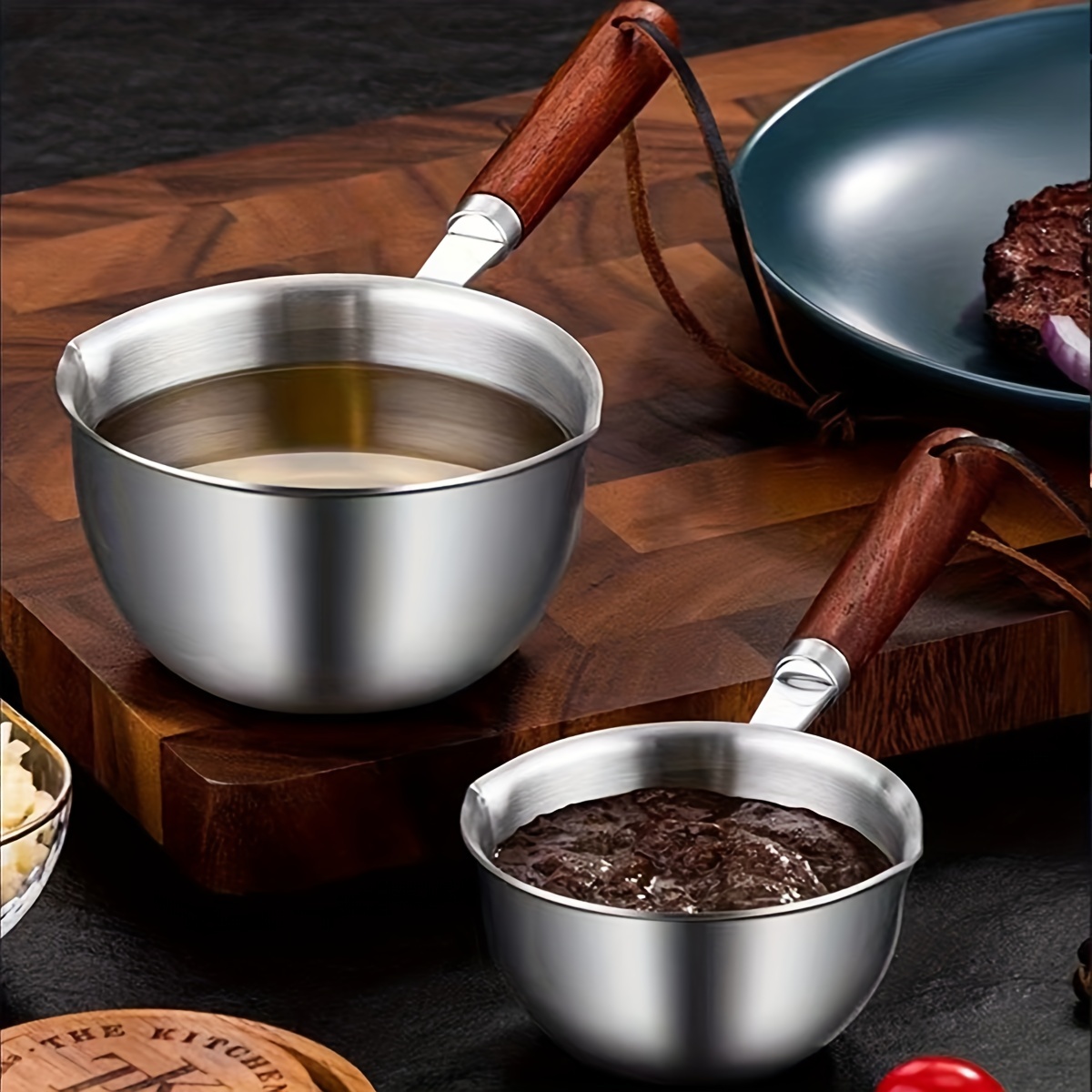Double Boiler Pot Set, 600ml/0.5QT Chocolate Melting Pot with 1.5QT 304  Stainless Steel Pot, Melting Pot with Silicone Spatula for Melting  Chocolate