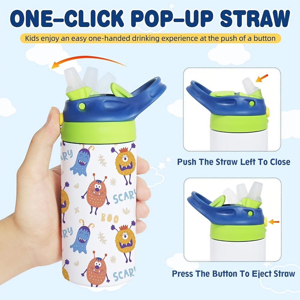 Kids Sippy Cup Water Bottle 12oz Sublimation Tumbler