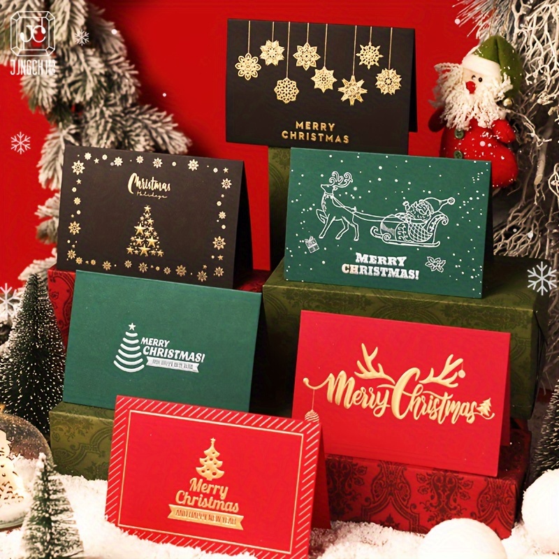 24 Pièces Cartes de Voeux Noel, Carte de Joyeux Noel Carte Cadeau Noel avec  Enveloppes pour La Décoration de Cadeau (12 Styles)