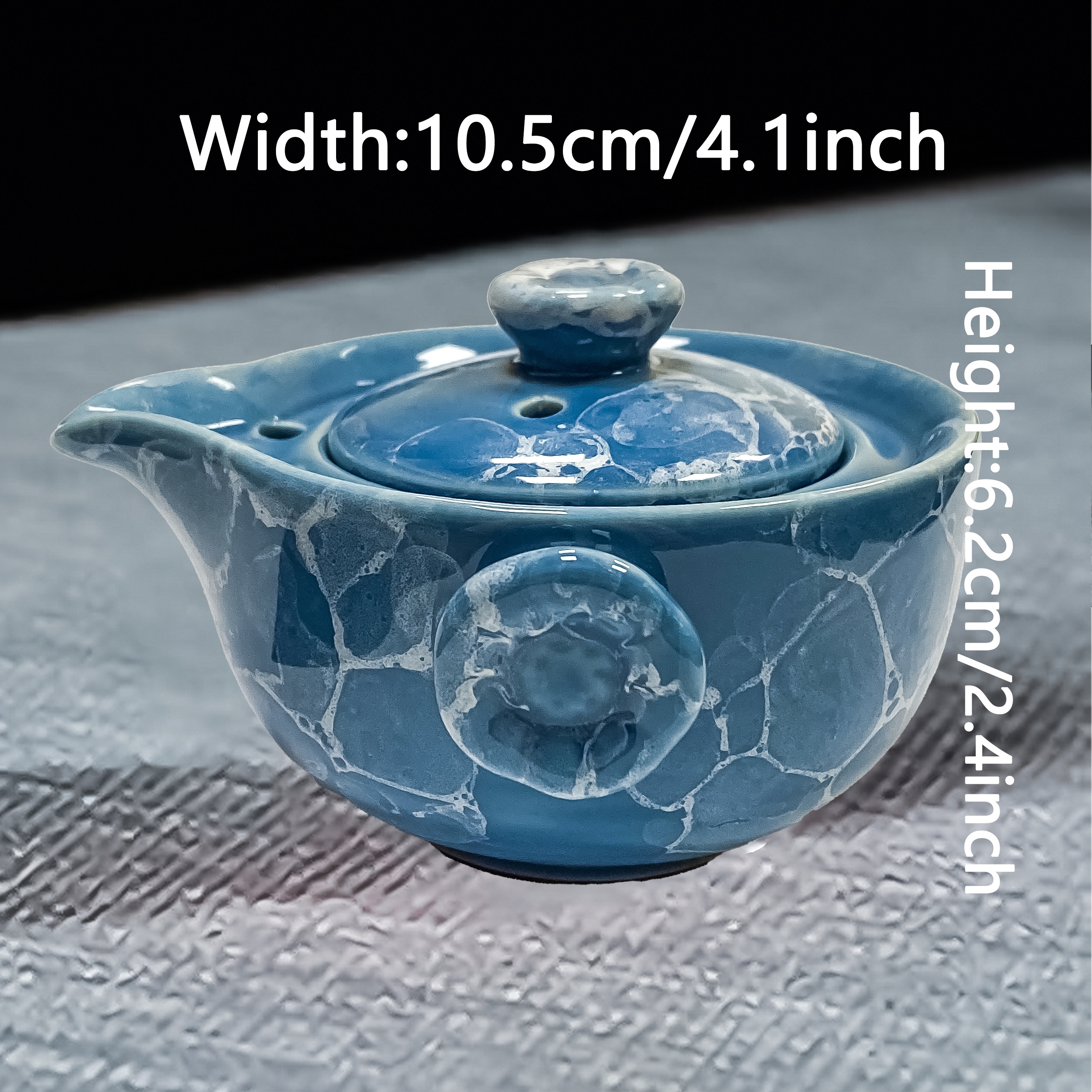 Fine Porcelain Pottery Tea Set 8 Cups Dragon Teapot Portable Kung Fu  Teaware Set