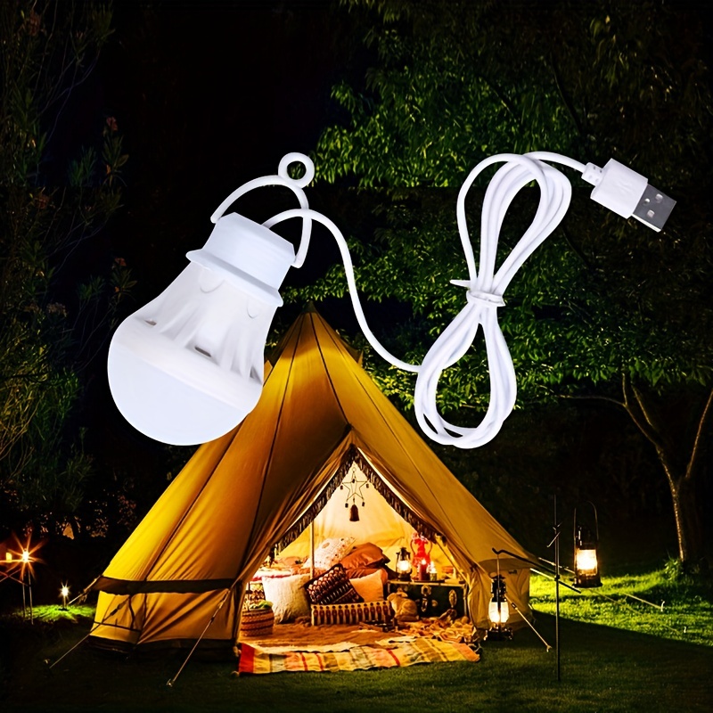 usb portable led bulb light hanging bulb easy to carry can be used for camping outdoor yard garden tent details 2