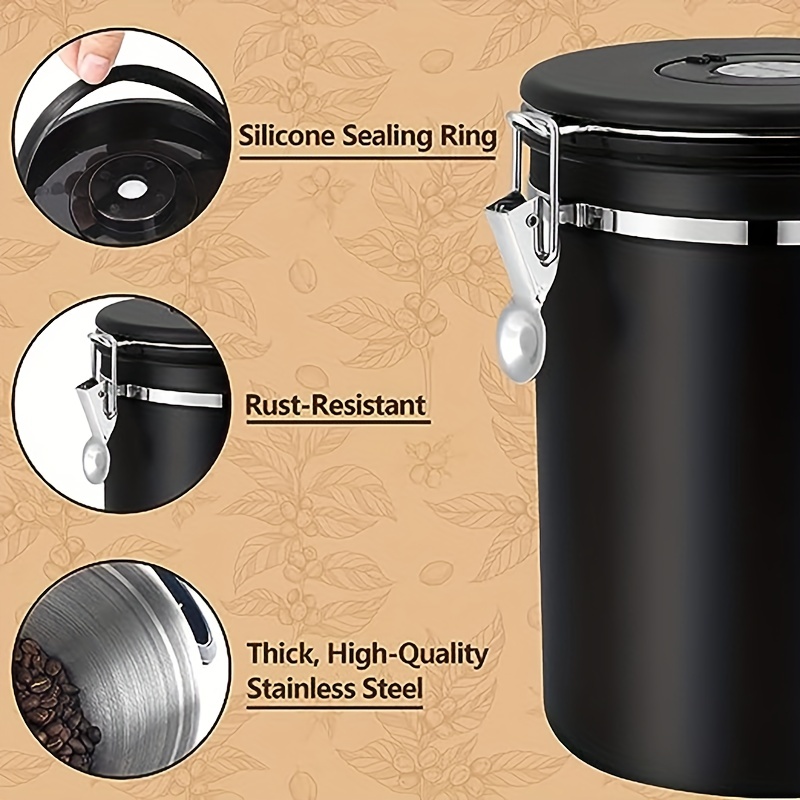 Stainless Steel Airtight Sealed Canister Coffee Bean Flour Tea