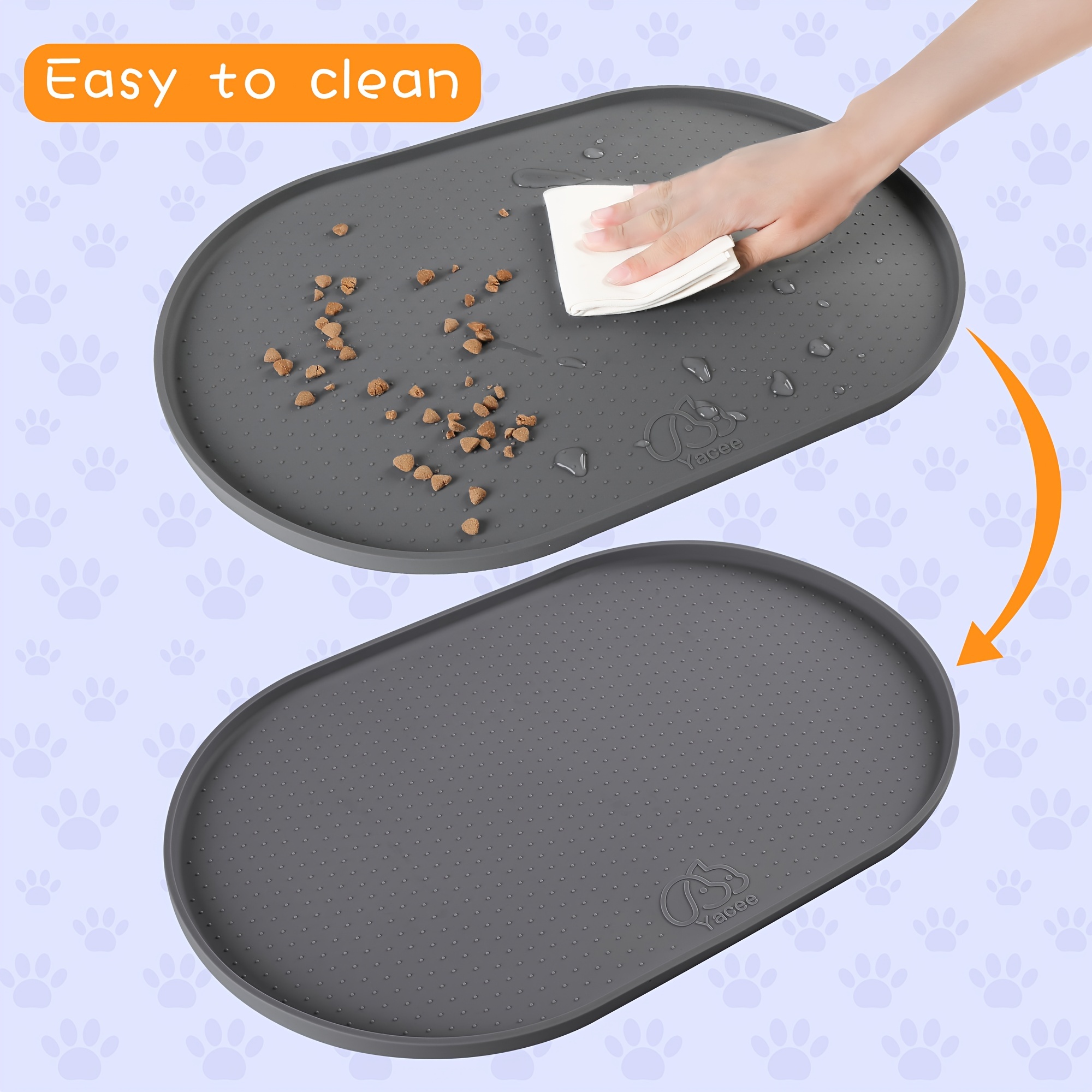 Keep Your Floor Clean & Dry With This Large Silicone Dog Food Mat - Easy To  Clean In Dishwasher! - Temu