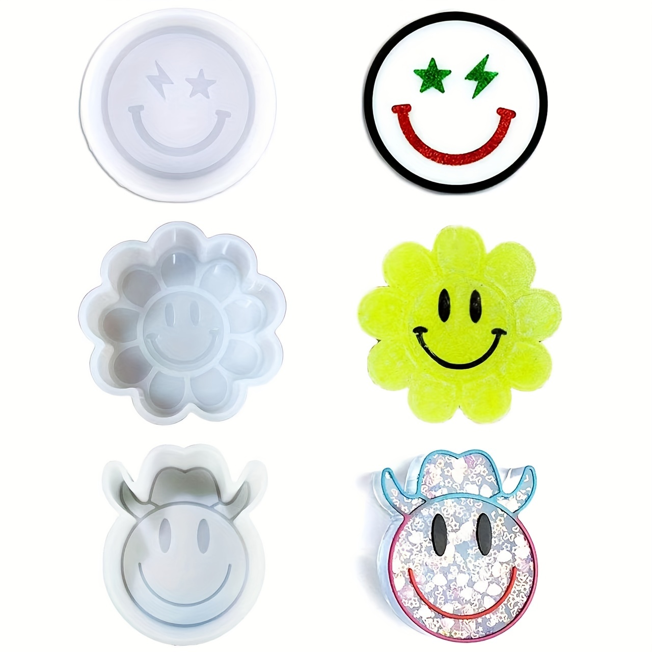Bloodstained Smiling Face Aromatherapy Beads Silicone Mold - Temu