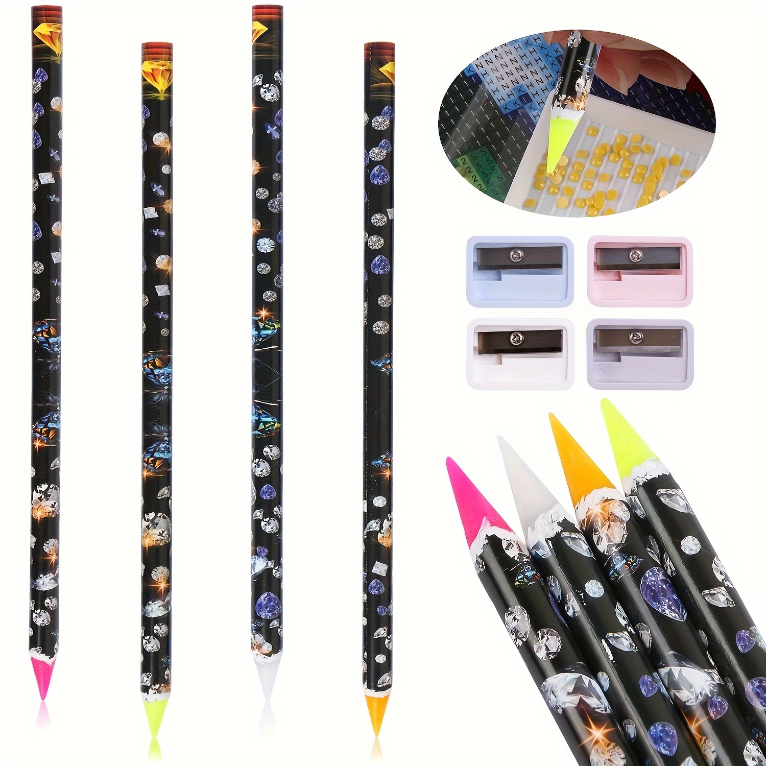29pcs/set 5D DIY Rhinestone Painting Tools And Accessories Kit With Diamond  Embroidery Cover And Multi-size Paintbrushes For Adults Making Art Craft T
