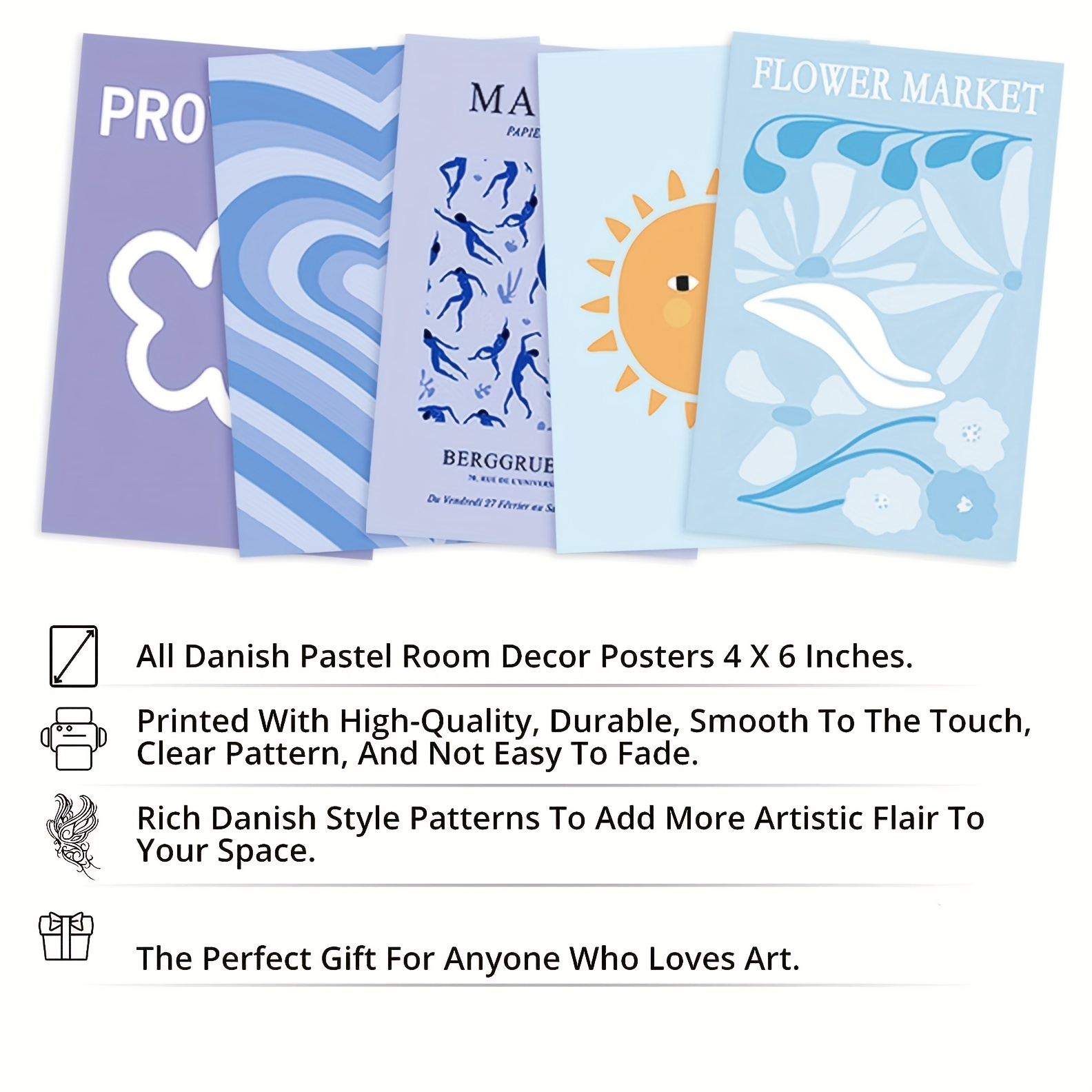 Aesthetics Postercard:danish Pastel Posters collage - Temu