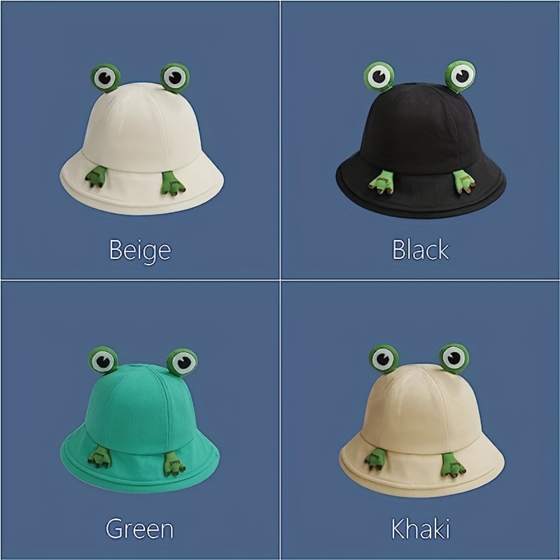 Bucket Hat Cartoon Frog Eyes Sun Protection Versatile Cute - Temu Canada