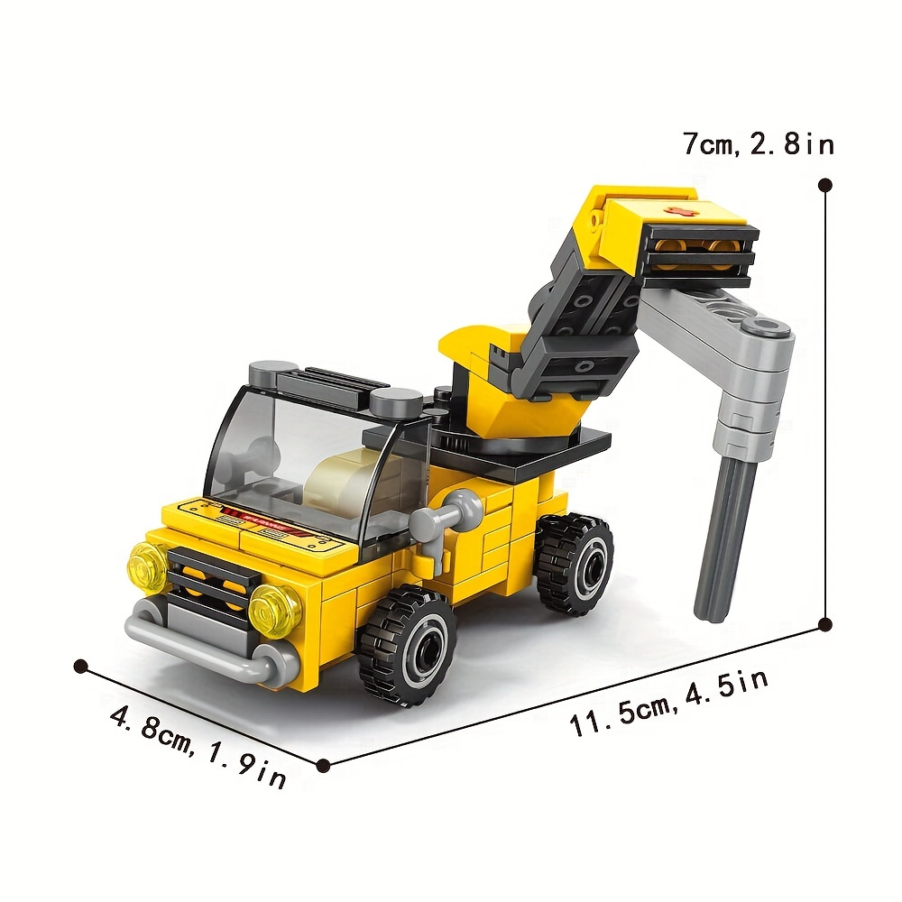 Engineering Vehicle Model Assembled Building Block Toys Childrens  Educational Toys Diy Excavators Trucks Model Small Building Blocks  Childrens Assembled Toys Decoration Gifts Birthday Gifts, Free Shipping,  Free Returns