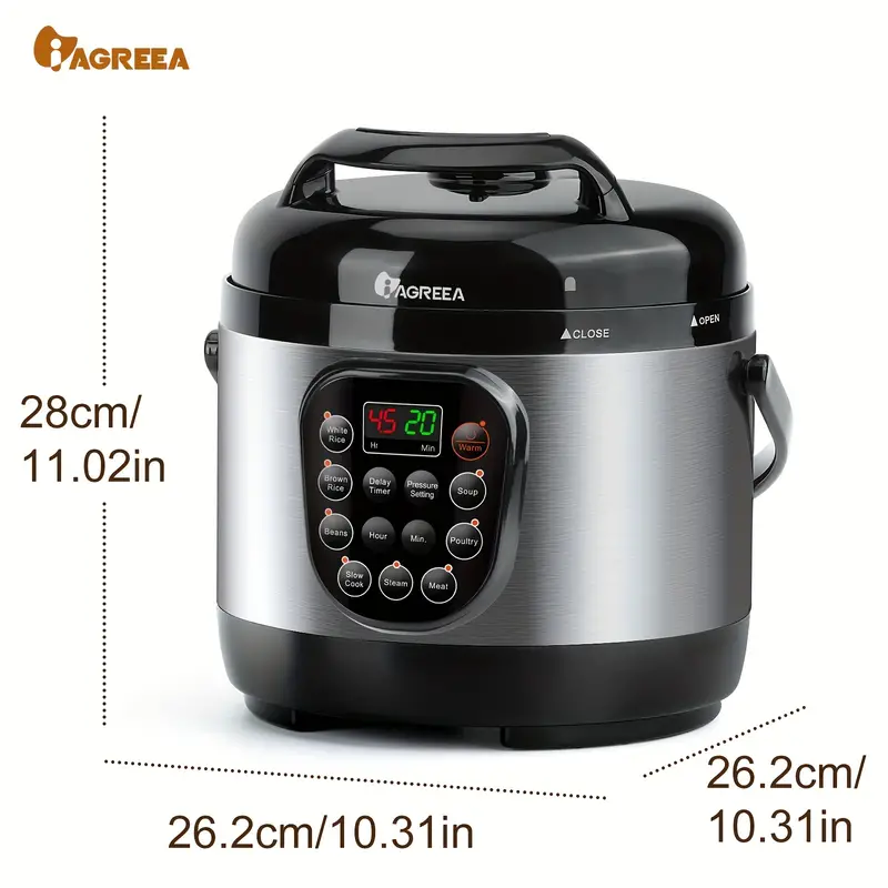 IAGREEA Rice Cooker 4 Cups Uncooked Fast Electric Pressure Cooker Portable MultiCooker With 8 Menu Settings For White Brown Rice Oatmeal And More Nonstick LnnerPo Rice Grain Cooker And Food Steamer Digital Cool Touch 24 hour Appointment details 0