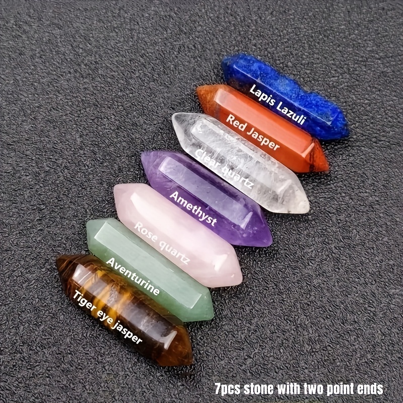 14pcs Pointed Quartz Crystal Chakra Healing Stones Set