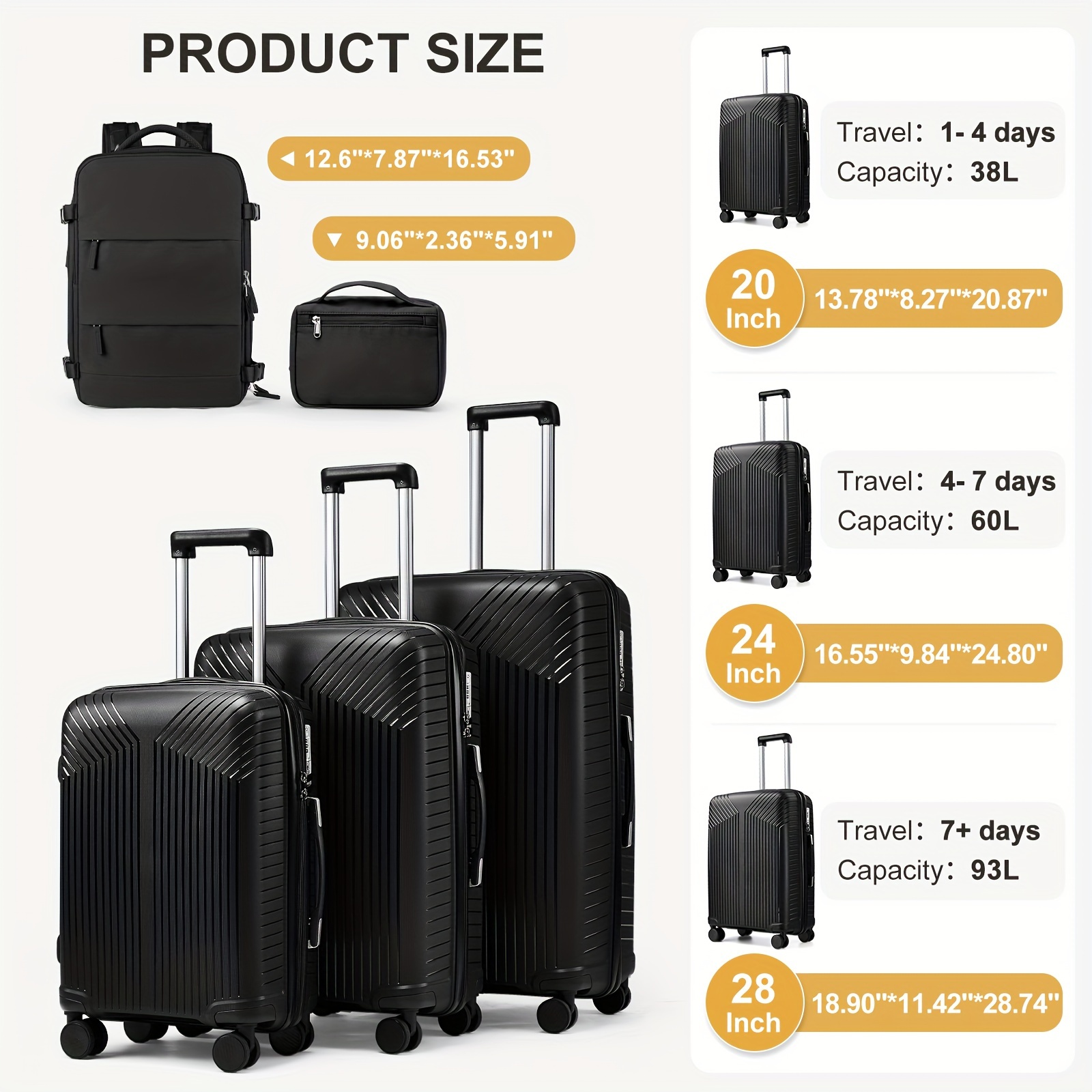 Trolley Bag Luggage - 20 & 24 Size Set Of 2 suitcase luggage bag