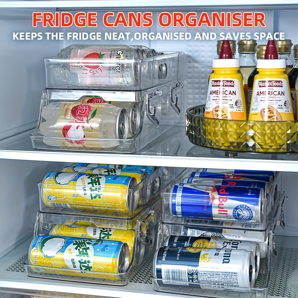 Double-layer Rolling Beverage Soda Can Storage Organizer, Soda Can
