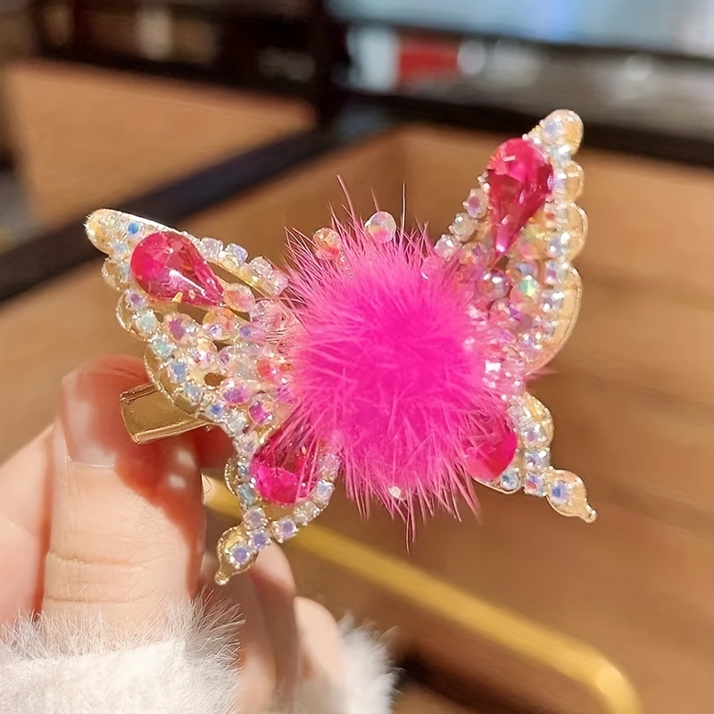 Sparkling Rhinestone Butterfly Hair Clip