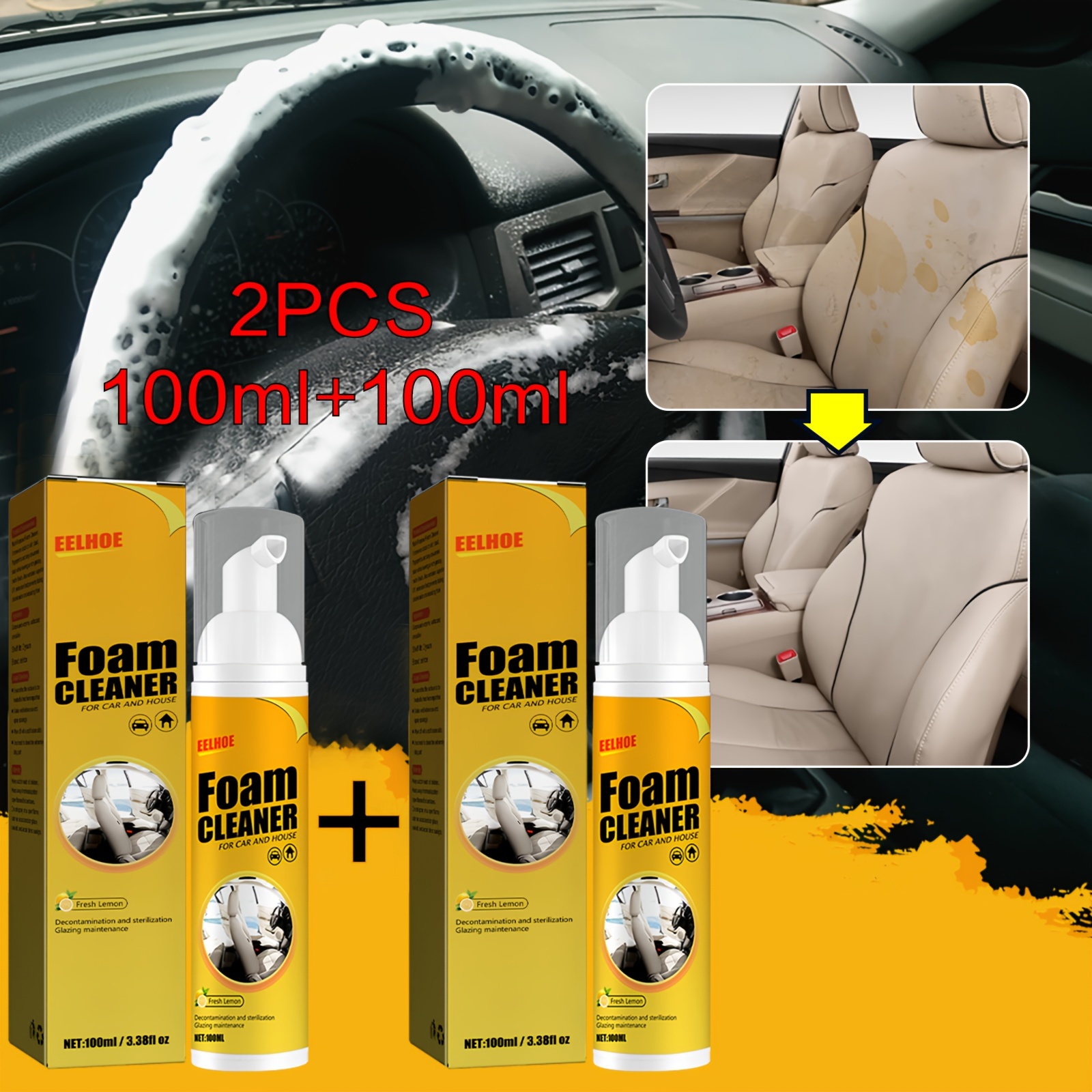 Car Interior Foam Cleaner Deep Cleaning Abluent Super Power 30Ml