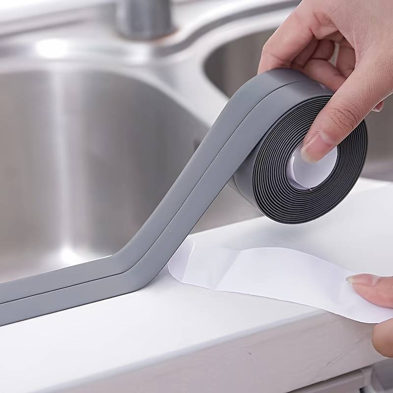 10.5ft PVC Self-Adhesive Caulk Sealing Strip – White, Waterproof Tape For Kitchen Sink, Toilet, Wall Gaps