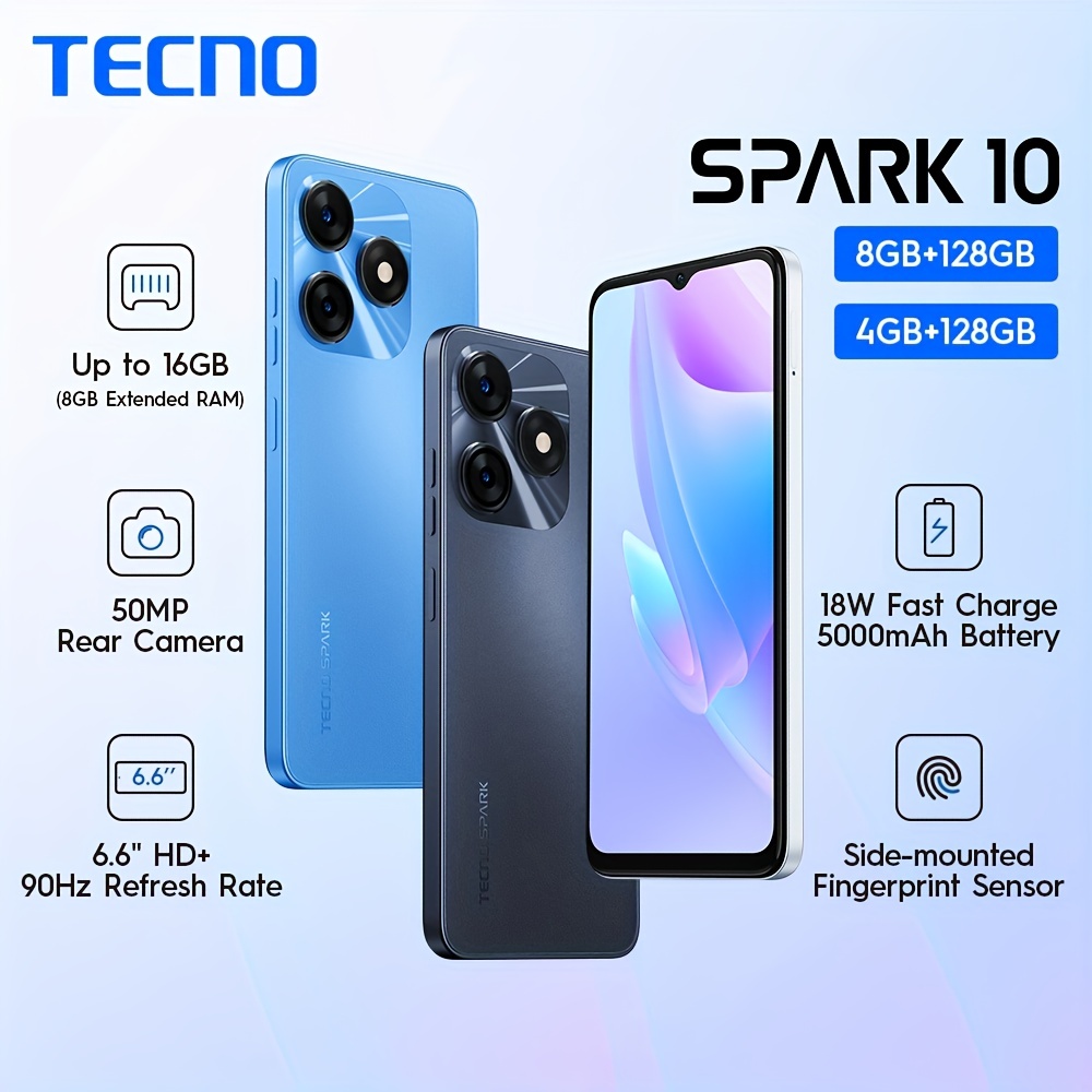 Tecno Spark 10 4g Nfc Android 13 Smartphone 6.6 Hd+ - Temu