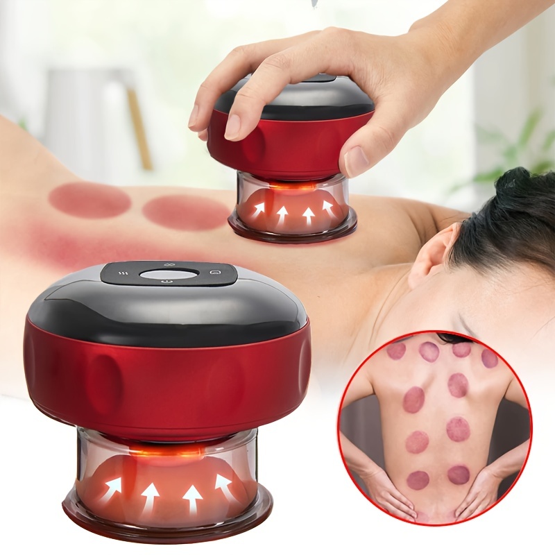 intelligent vacuum cupping massage device electric heating scraping suction cups physical fatigue relieve health guasha cans valentines day gift 0