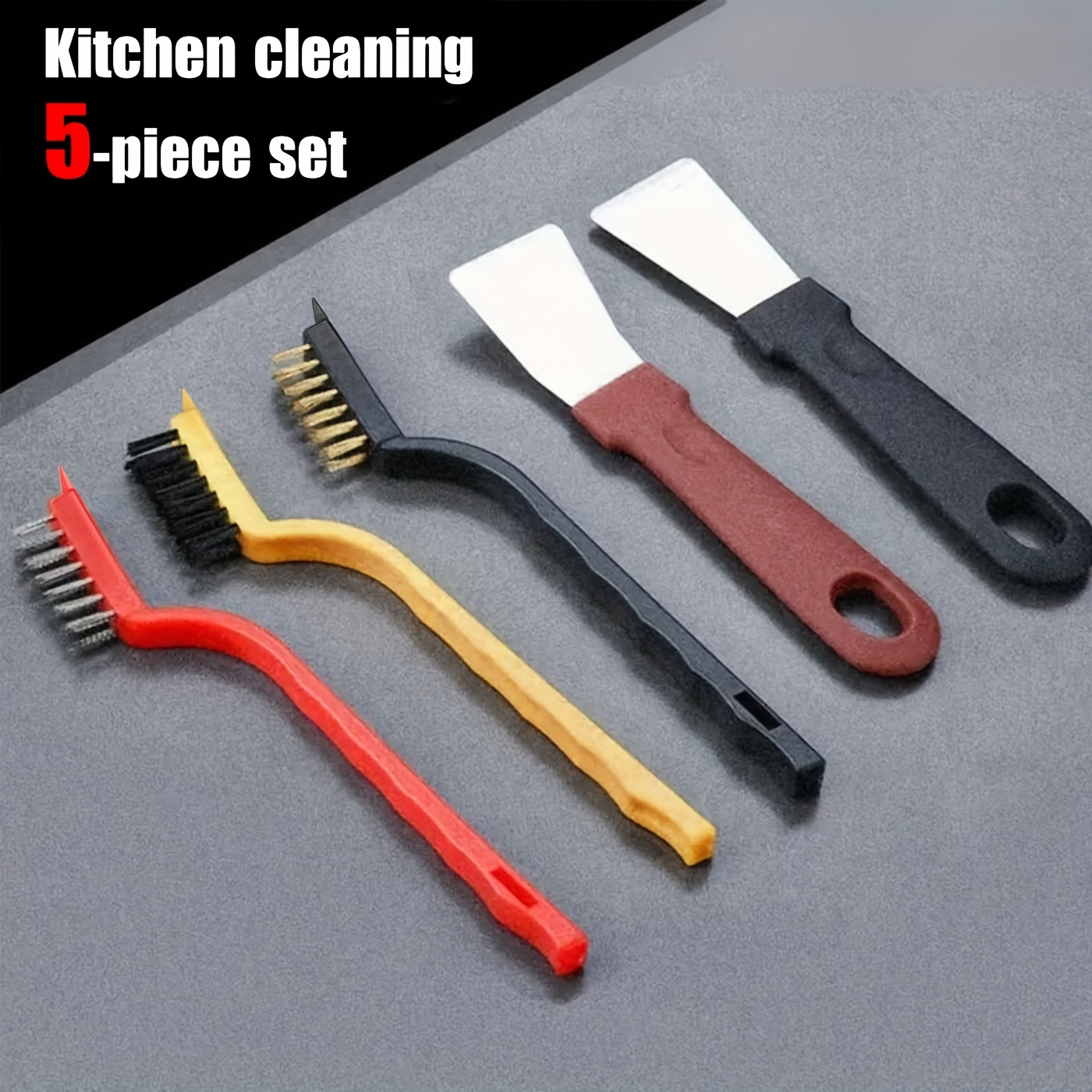 Gas Stove Cleaning Brush Kitchen Stove Cleaning 5-piece Set Gas Stove Gap  Cleaning Set Brush