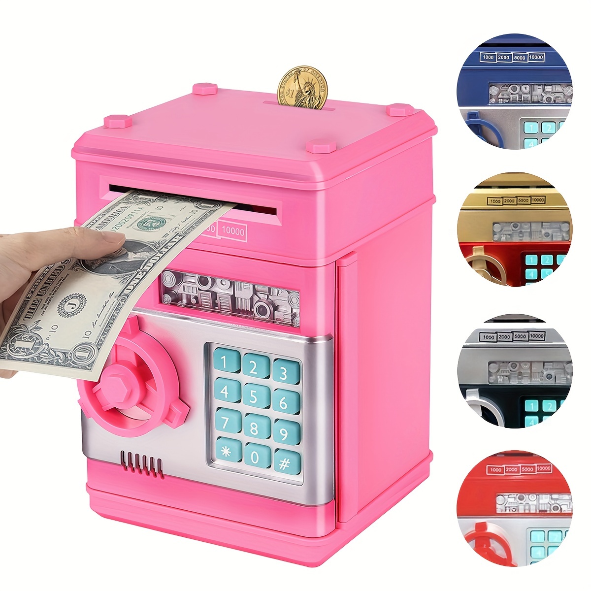 Atm Piggy Bank For Boys Girls Mini Atm Coin Bank Money - Temu