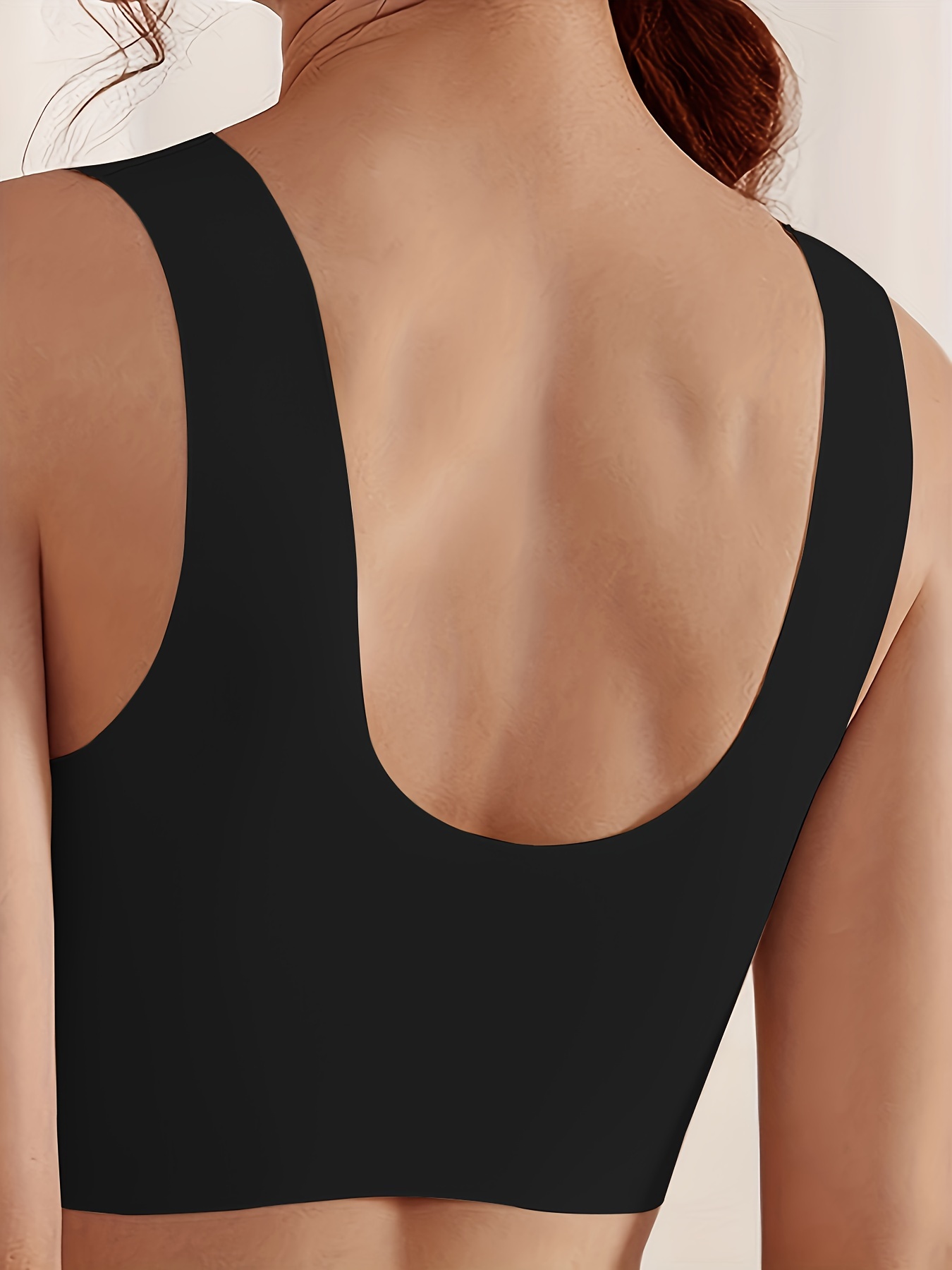 Solid Wireless Sports Bra Comfy Breathable Front Closure - Temu Canada