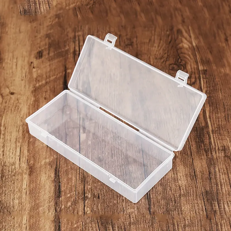 Clear Rectangular Plastic Storage Box With Lid Perfect For - Temu
