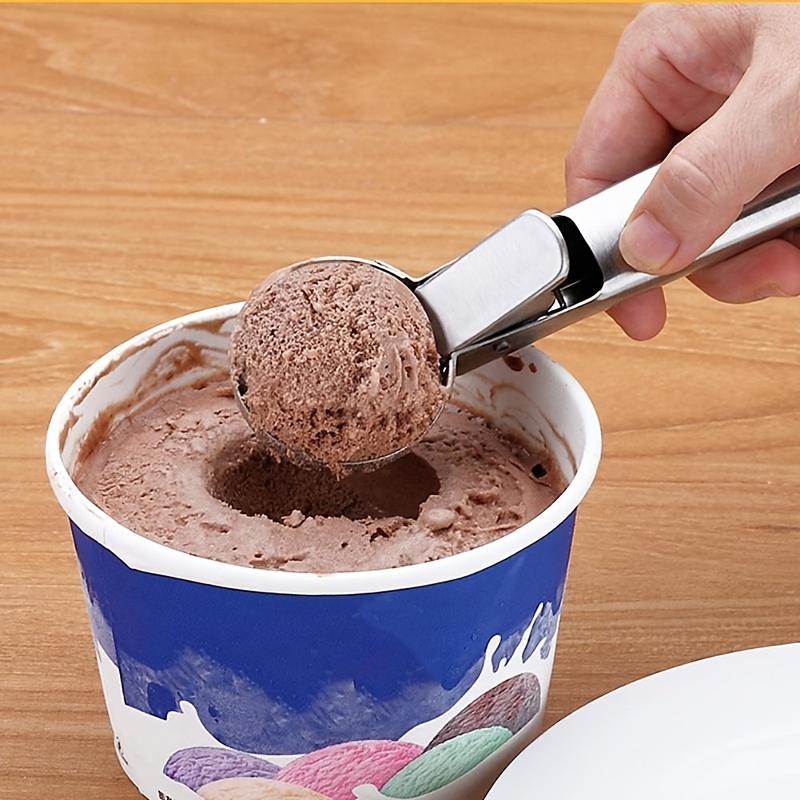 Premium Ice Cream Scoop with Trigger Ice Cream Scooper Dishwasher Safe,  Heavy Duty Metal Icecream Scoop Spoon Stainless Steel with Anti-Freeze  Handle, Perfect for Frozen Yogurt, Gelato 