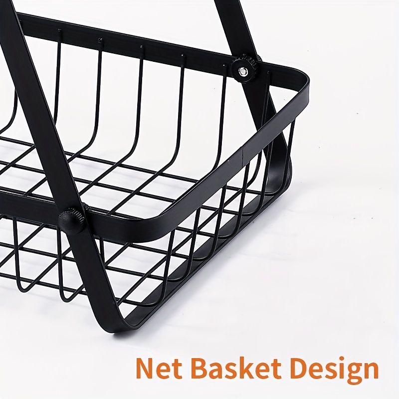 1pc Fruit Basket, 2/3 Tier Fruit Bowl, Kitchen Counter Metal Wire Storage  Basket, Fruits Stand Holder Organizer For Bread Snack Veggies Produce, Displ