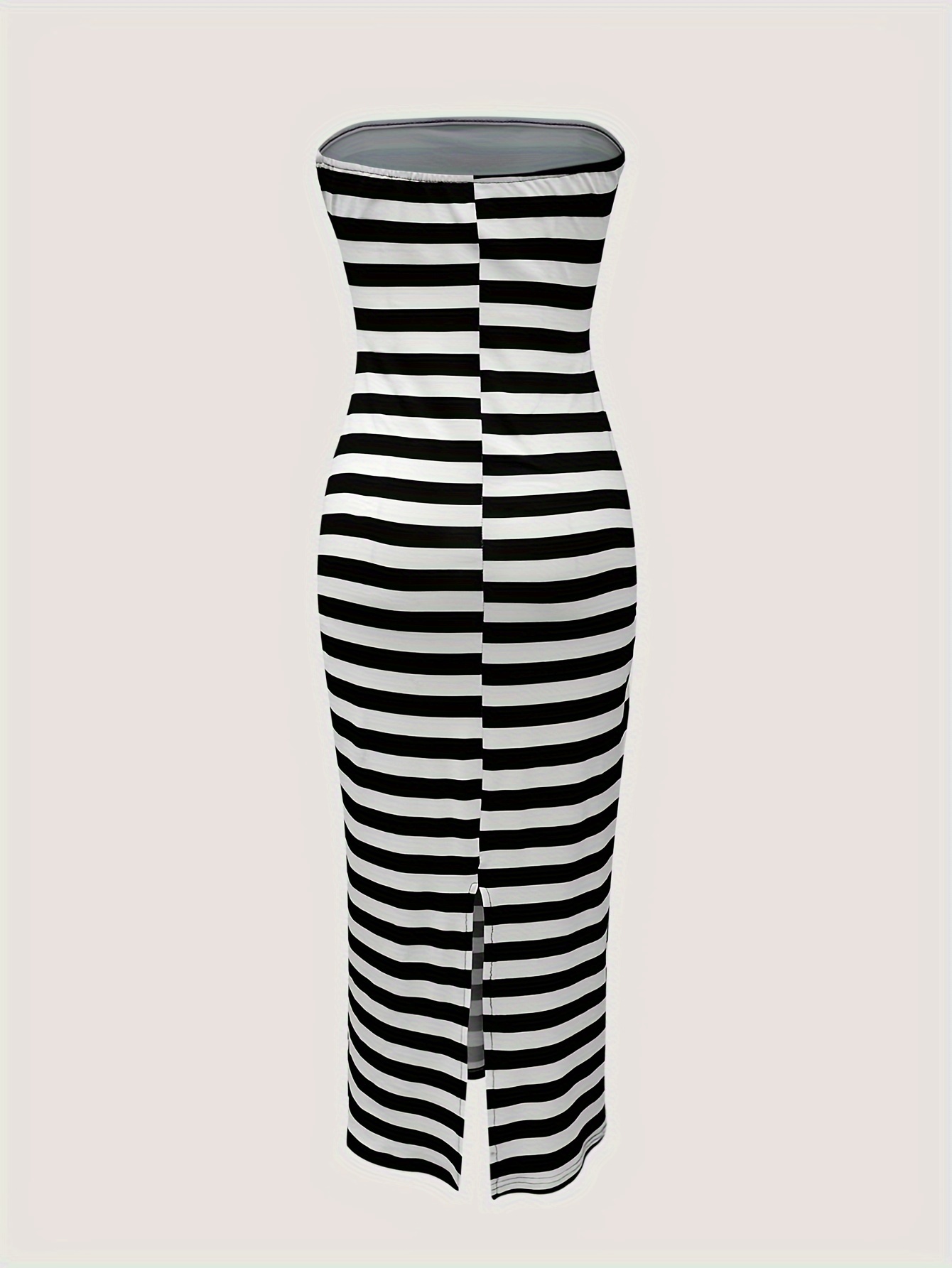 striped print strapless tube dress elegant sleeveless dress Temu