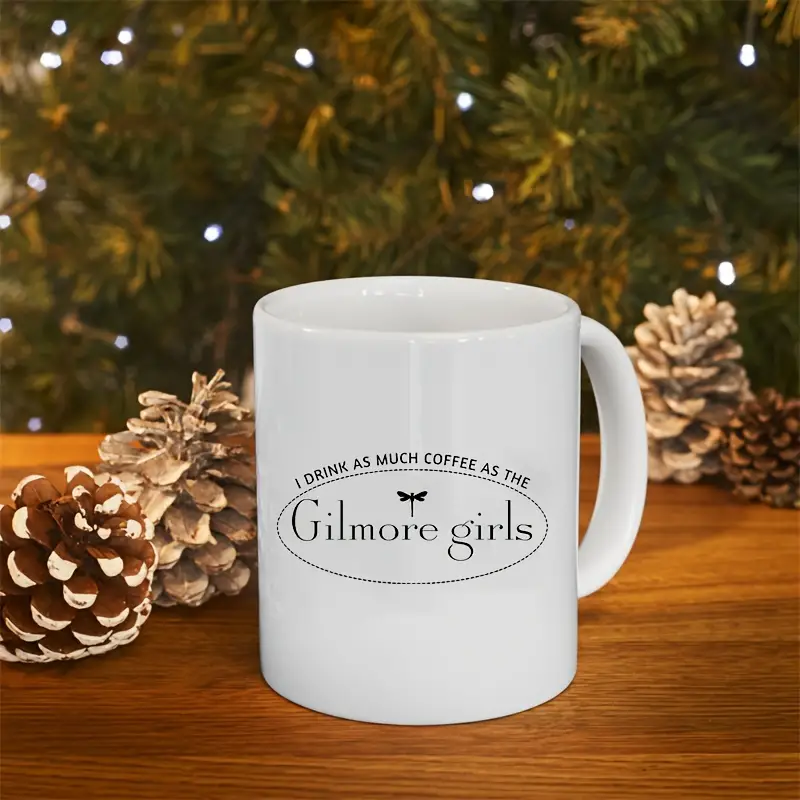 1pc Gilmore Girls Pattern Ceramic Water Mug Drinking Cup Novelty Christmas  Halloween New Year Gift For Her Mugs For Coffee Tea And Hot Drinks Cup