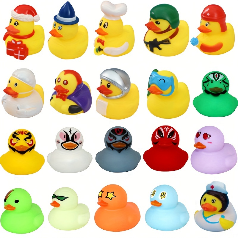 Floating Squeaky Mini Rubber Duck Baby Bath Duckling Sound - Temu United  Arab Emirates