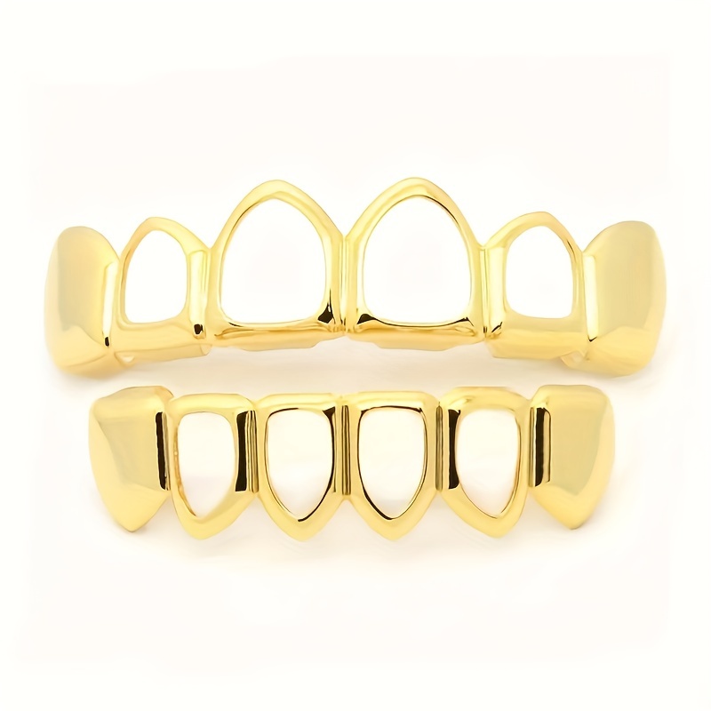 Grillz de dientes chapados en de 18 quilates juego de - Temu