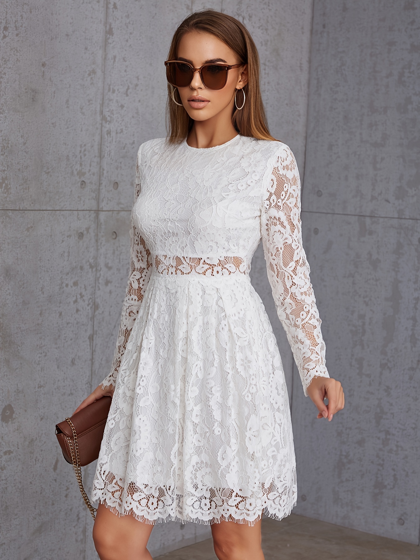 Vestido Blanco Lindo - Temu