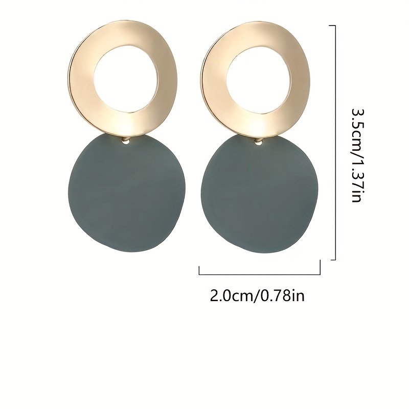 Geometric Hollow Round Earrings for Women