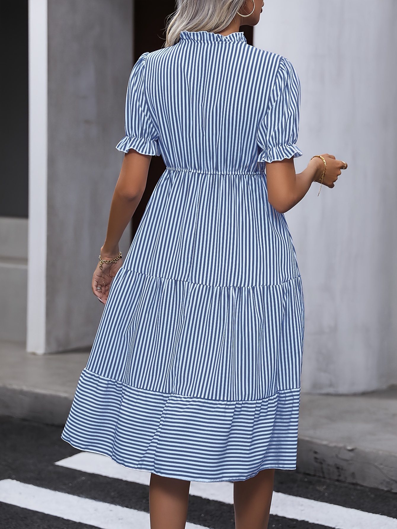 A NEW BLUE STRIPED DRESS //  Casual summer dresses, Striped dress summer,  Summer dresses