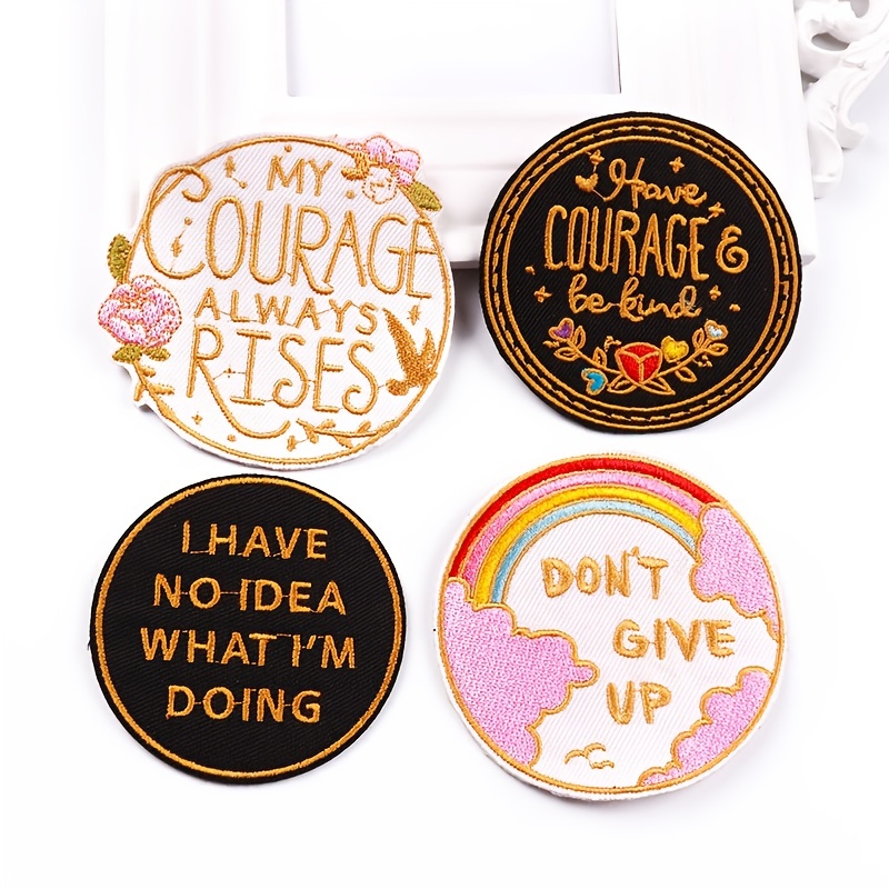 Embroidered Patch Slogan Patch Iron On Patches For Clothing