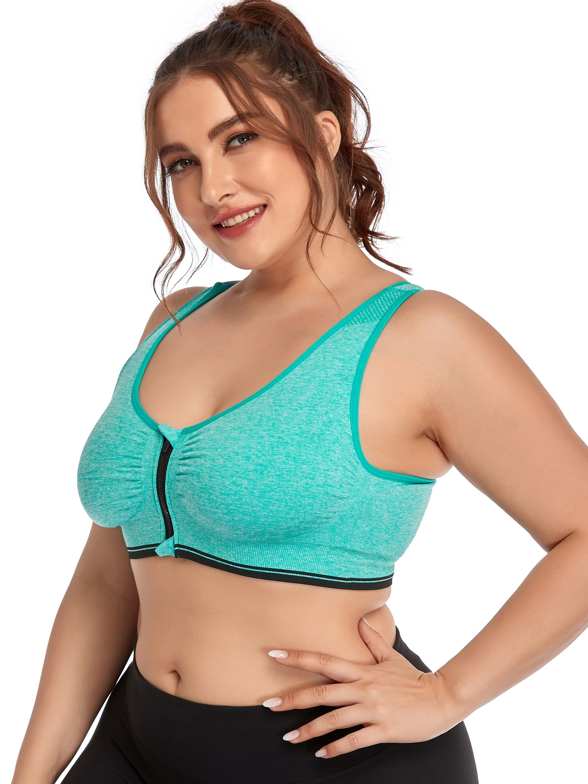 Women's Plus Size Sports Bras Removable Padded Support Active