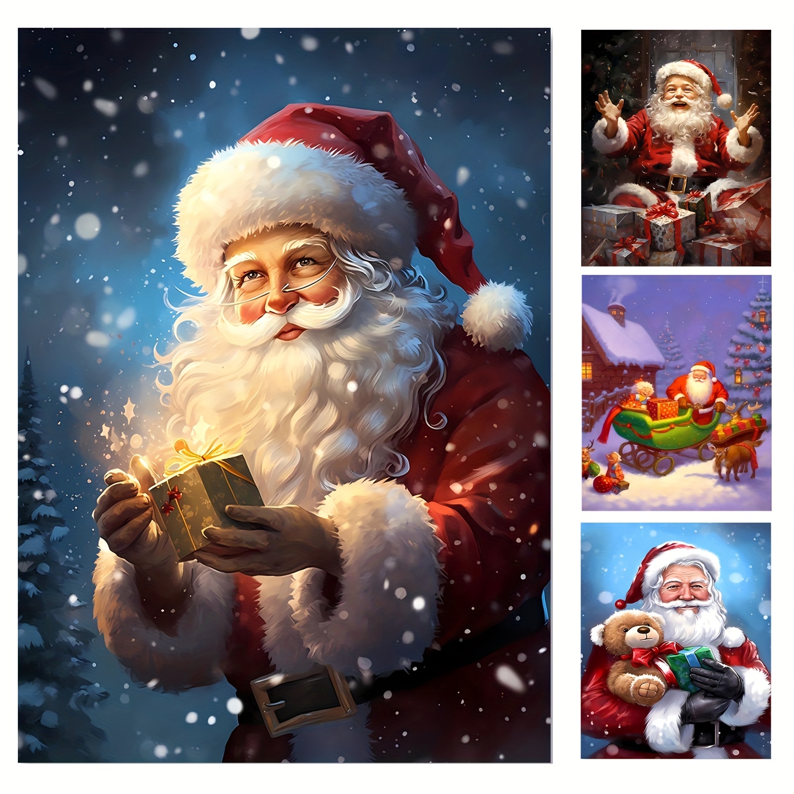 Frameless Canvas Poster Print Santa Claus Is Coming To Town - Temu