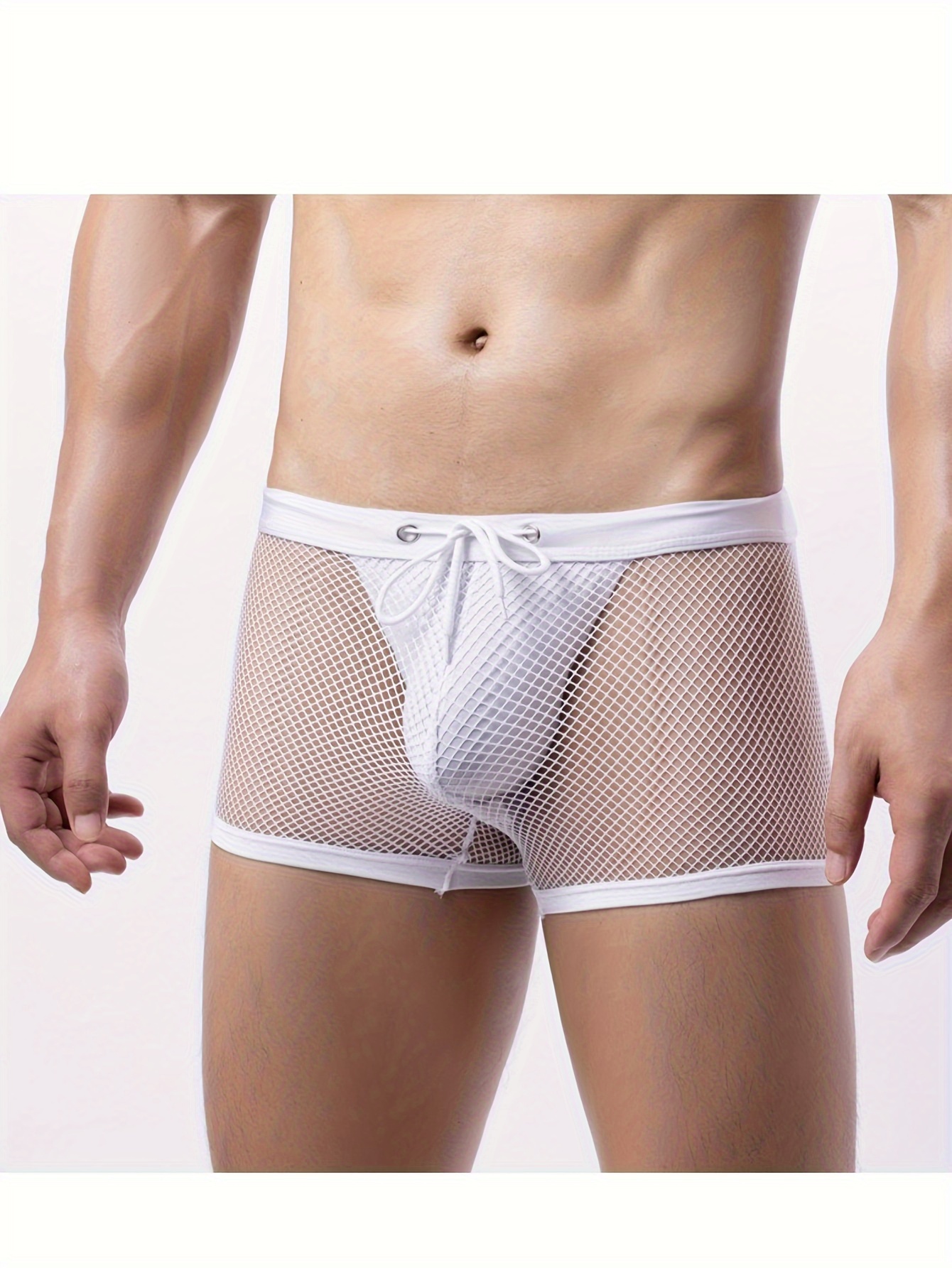 Men's See Through Mesh Underwear