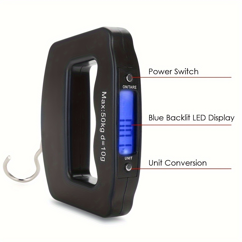 Travel Luggage Scale, Portable Electronic Scale With Hook, Gram Scale,  Express Delivery, Fishing Hand Scale - Temu