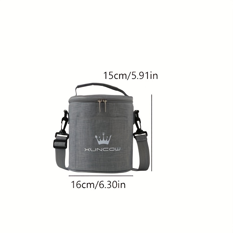 Cylinder Lunch Box Bag With Shoulder Strap, Aluminum Foil Bento Box Bag,  Waterproof Insulation Bento Bag, For Student And Office Workers, Travel  Accessories, Kitchen Gadgets, Kitchen Stuff, Kitchen Accessories, Home  Kitchen Items 